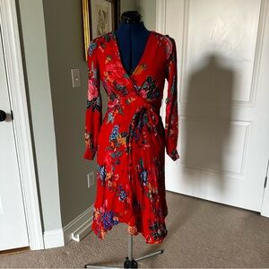Anthropologie faux wrap dress